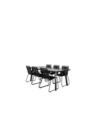 Matgrupp Paola med Lindos matstolar, 200 × 100 cm
