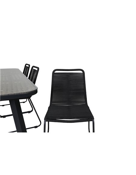 Matgrupp Paola med Lindos matstolar, 200 × 100 cm