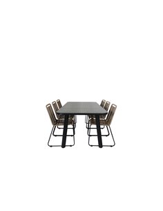 Matgrupp Paola med Lindos matstolar, 200 × 100 cm