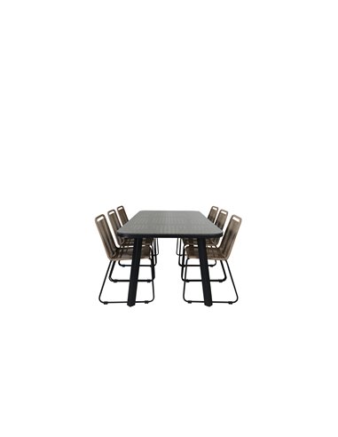 Matgrupp Paola med Lindos matstolar, 200 × 100 cm