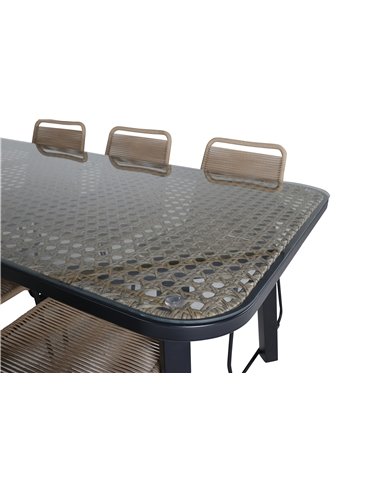 Matgrupp Paola med Lindos matstolar, 200 × 100 cm