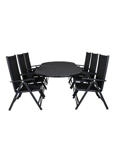 Matgrupp Viga med Break matstolar, 200 × 100 cm
