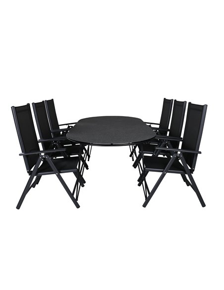 Matgrupp Viga med Break matstolar, 200 × 100 cm