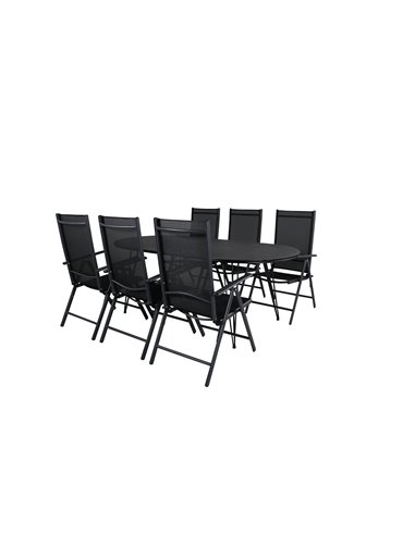 Matgrupp Viga med Break matstolar, 200 × 100 cm