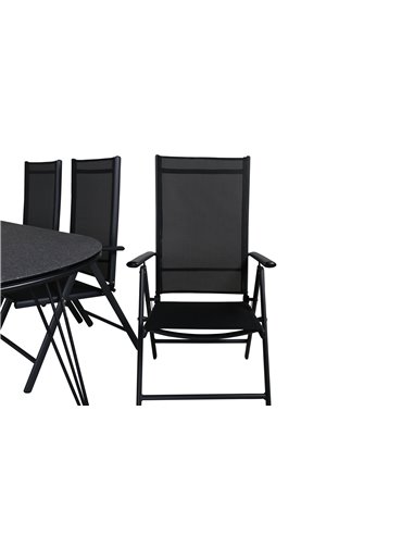 Matgrupp Viga med Break matstolar, 200 × 100 cm