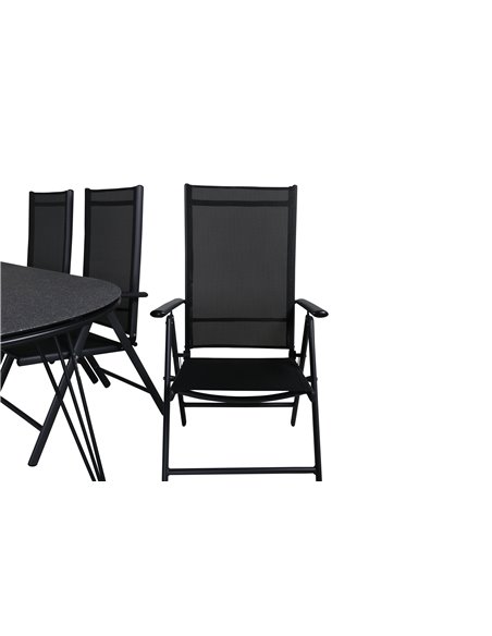 Matgrupp Viga med Break matstolar, 200 × 100 cm