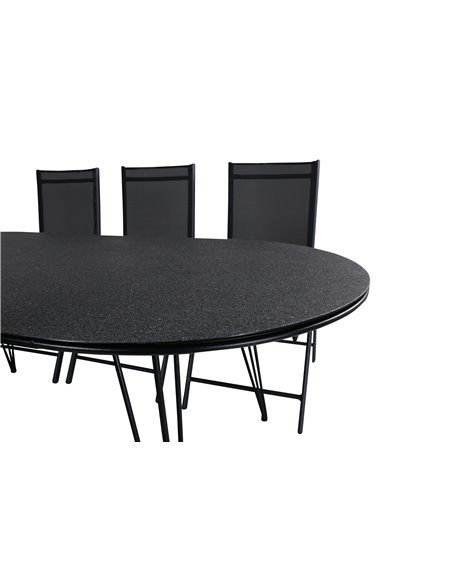 Matgrupp Viga med Break matstolar, 200 × 100 cm