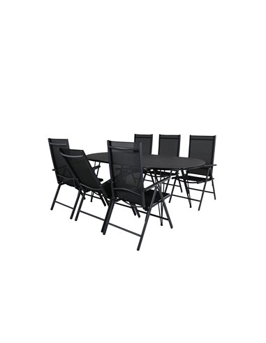 Matgrupp Viga med Break matstolar, 200 × 100 cm