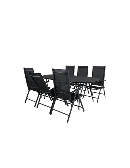 Matgrupp Viga med Break matstolar, 200 × 100 cm