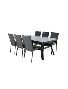 Matgrupp Virya med Anna matstolar, 200 × 100 cm 2