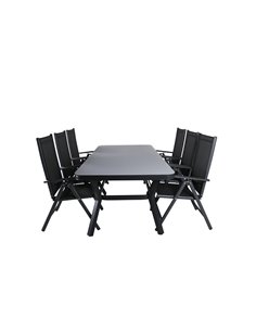 Matgrupp Virya med Break matstolar, 200 × 100 cm