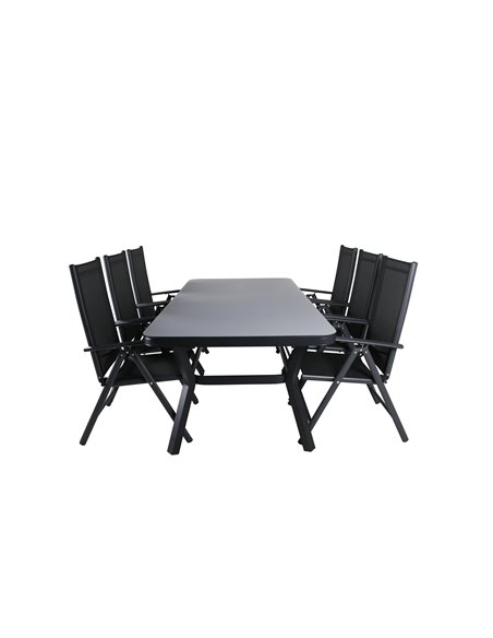 Matgrupp Virya med Break matstolar, 200 × 100 cm