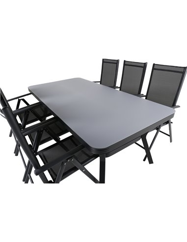 Matgrupp Virya med Break matstolar, 200 × 100 cm