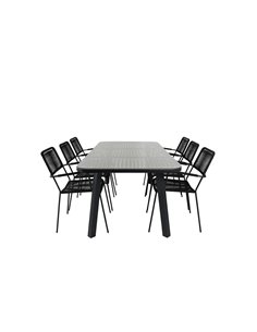 Matgrupp Paola med Lindos matstolar, 200 × 100 cm