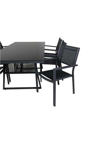 Matgrupp Dallas med Copacabana matstolar, 193 × 90 cm