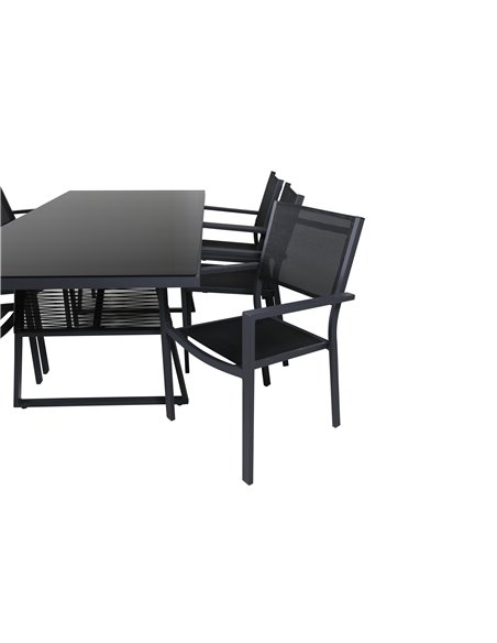 Matgrupp Dallas med Copacabana matstolar, 193 × 90 cm