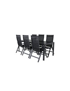 Matgrupp Break med Albany matstolar, 205 × 90 cm 2