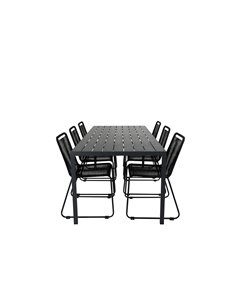 Matgrupp Break med Lindos matstolar, 205 × 90 cm