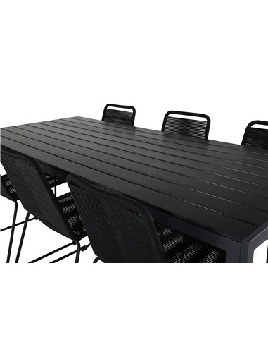 Matgrupp Break med Lindos matstolar, 205 × 90 cm