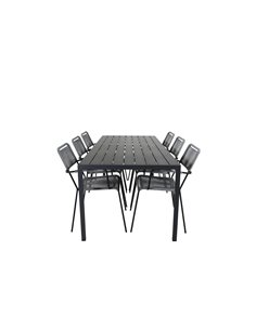 Matgrupp Break med Lindos matstolar, 205 × 90 cm
