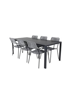 Matgrupp Break med Lindos matstolar, 205 × 90 cm 2