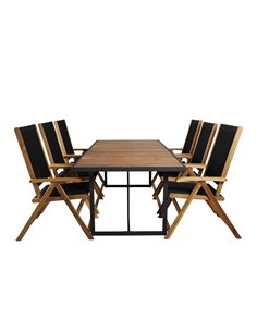 Matgrupp Khung med Little John matstolar, 200 × 100 cm