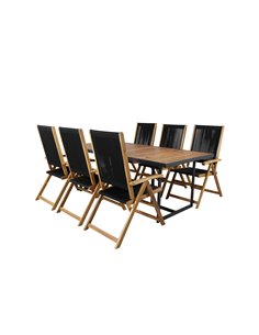 Matgrupp Khung med Little John matstolar, 200 × 100 cm 2