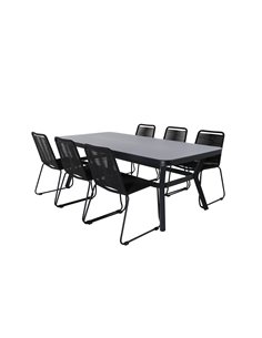 Matgrupp Virya med Lindos matstolar, 200 × 100 cm 2