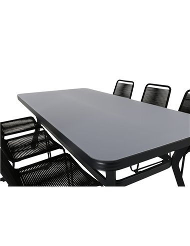 Matgrupp Virya med Lindos matstolar, 200 × 100 cm