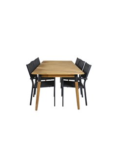 Matgrupp Julian med Copacabana matstolar, 210 × 100 cm