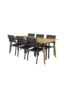 Matgrupp Julian med Copacabana matstolar, 210 × 100 cm 2