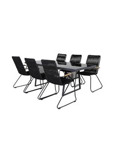 Matgrupp Dallas med Bois matstolar, 193 × 90 cm 2