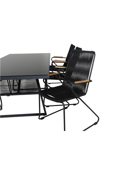 Matgrupp Dallas med Bois matstolar, 193 × 90 cm