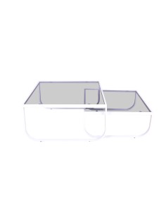 Soffbord Rocker, 81 × 81 cm, Vit