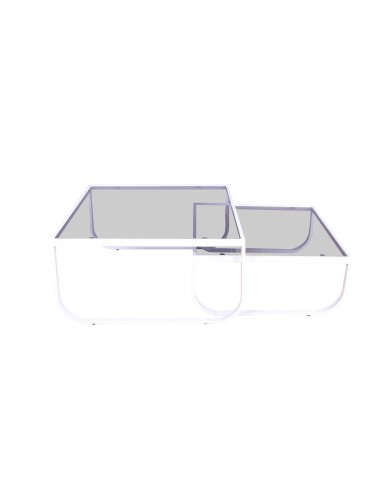Soffbord Rocker, 81 × 81 cm, Vit