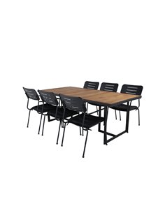 Matgrupp Khung med Nicke matstolar, 200 × 100 cm 2