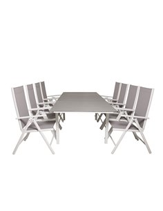 Matgrupp Levels med Break matstolar, 160 × 100 cm