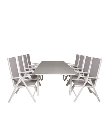 Matgrupp Levels med Break matstolar, 160 × 100 cm