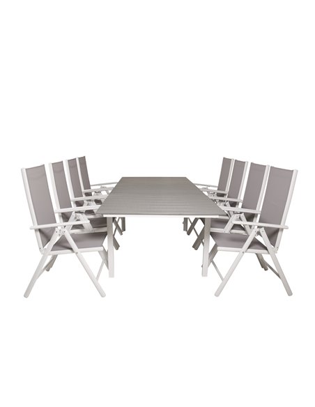 Matgrupp Levels med Break matstolar, 160 × 100 cm