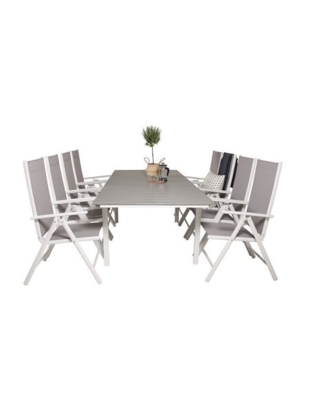 Matgrupp Levels med Break matstolar, 160 × 100 cm