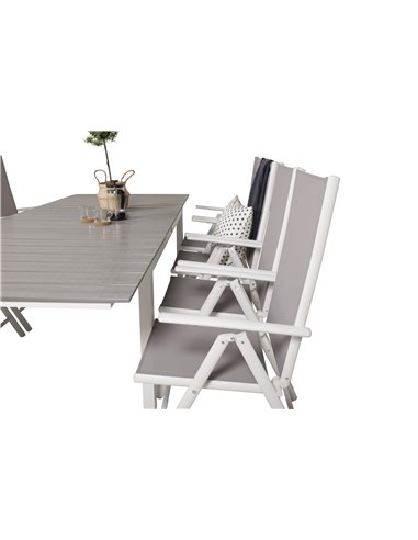 Matgrupp Levels med Break matstolar, 160 × 100 cm