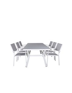 Matgrupp Virya med Copacabana matstolar, 200 × 100 cm