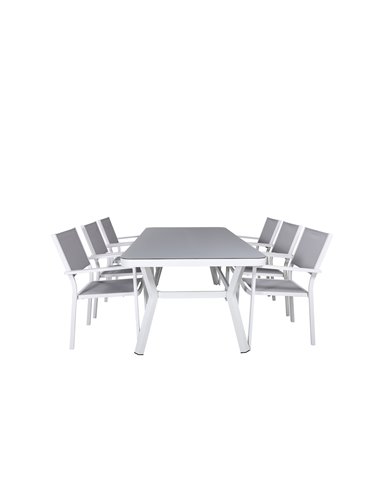 Matgrupp Virya med Copacabana matstolar, 200 × 100 cm