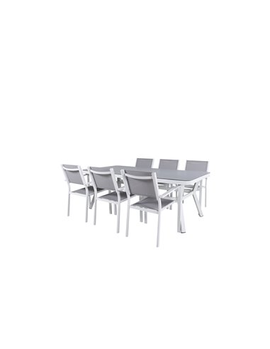 Matgrupp Virya med Copacabana matstolar, 200 × 100 cm