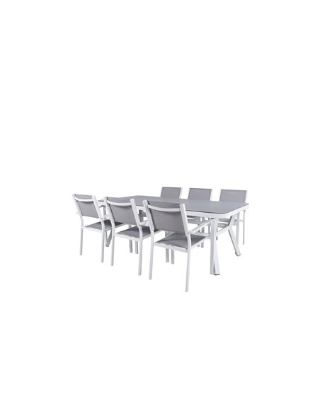 Matgrupp Virya med Copacabana matstolar, 200 × 100 cm