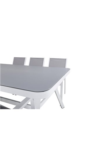 Matgrupp Virya med Copacabana matstolar, 200 × 100 cm