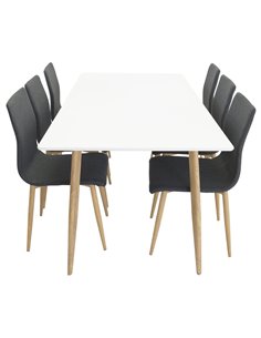 Matgrupp Polar med Windu matstolar, 180 × 90 cm 2
