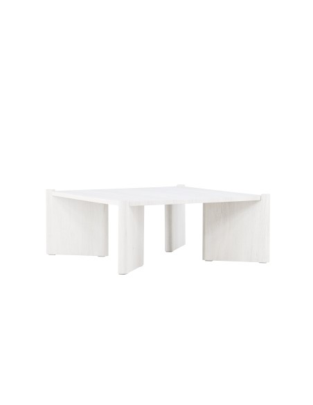 Soffbord Rogaland, 100 × 100 cm, Vitlaserad