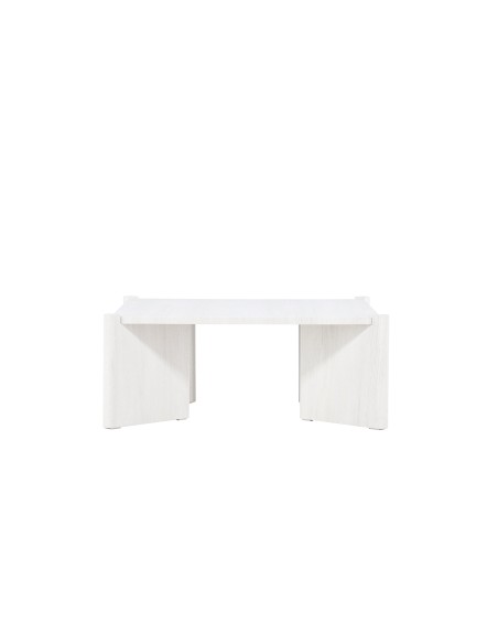 Soffbord Rogaland, 100 × 100 cm, Vitlaserad