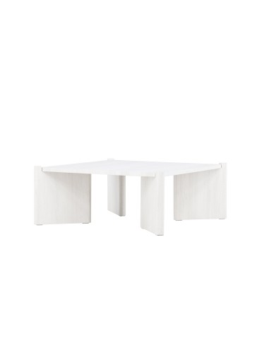 Soffbord Rogaland, 100 × 100 cm, Vitlaserad